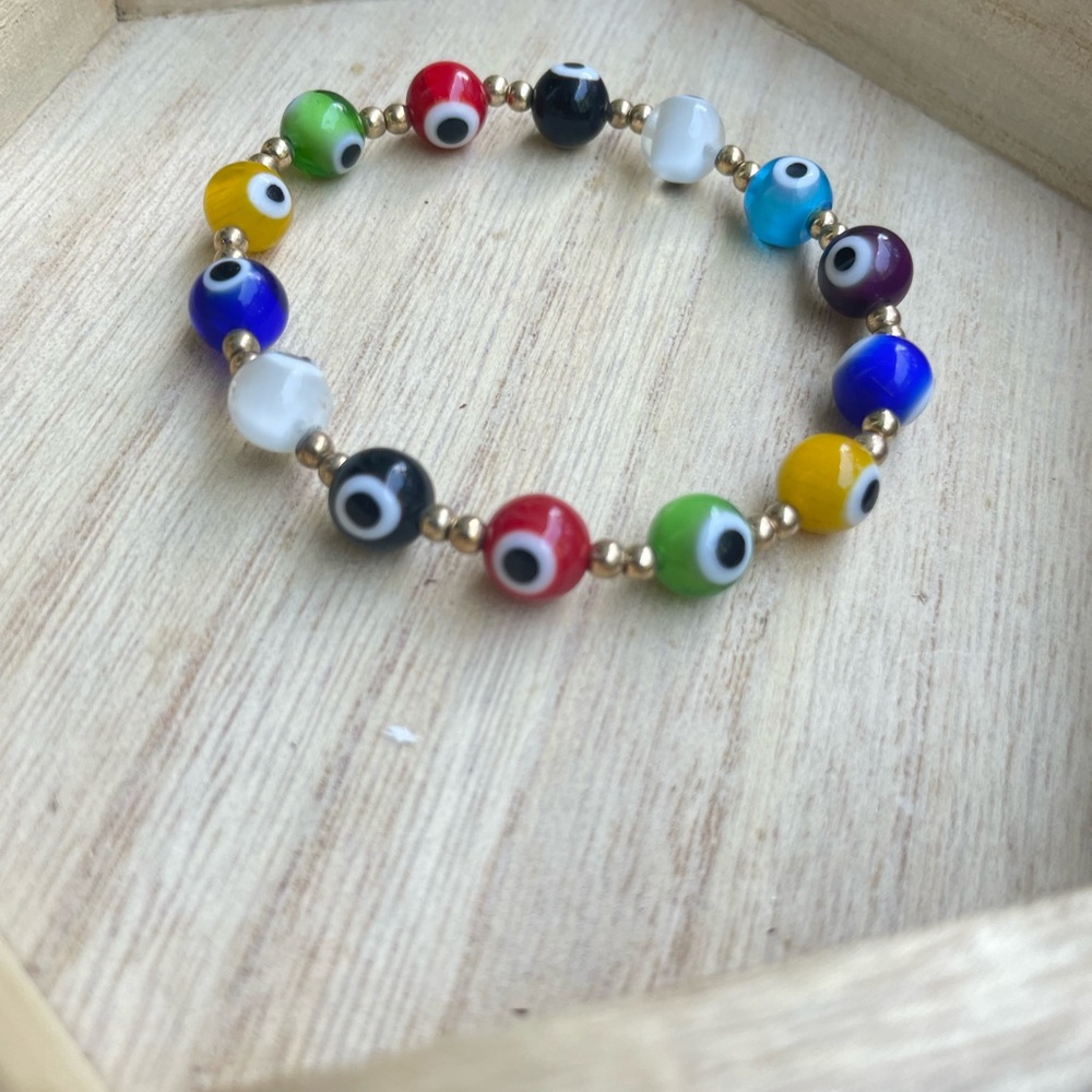 Colorful Evil Eye Beaded Bracelet